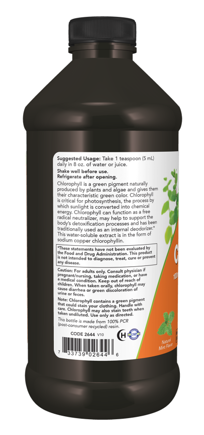 NOW Liquid Chlorophyll 473mL — product image 3 | FamiliaBoost