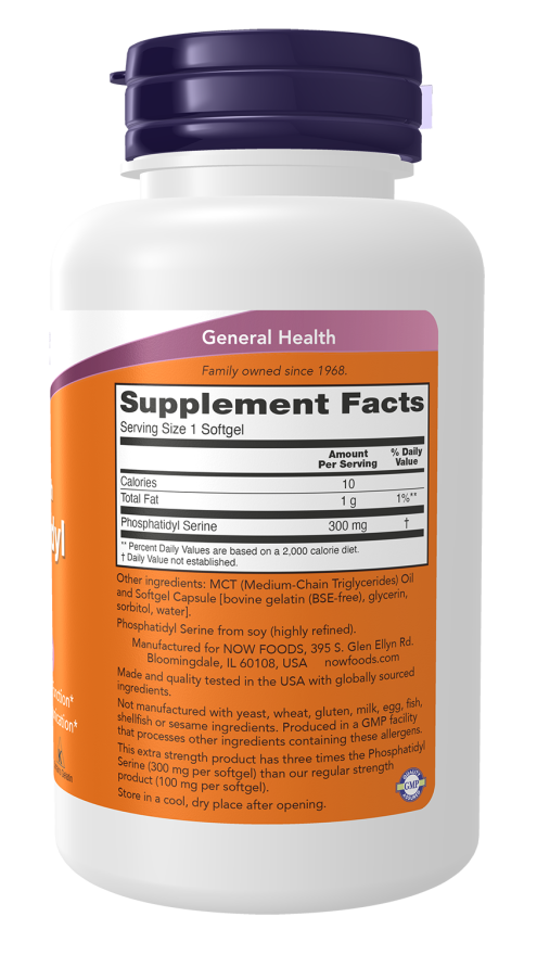 NOW Phosphatidyl Serine Softgels — product image 2 | FamiliaBoost