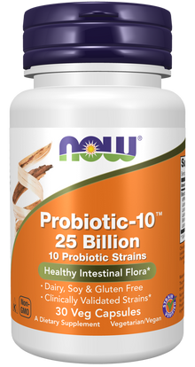 NOW Probiotic-10 25 Billion Veg Capsules | FamiliaBoost