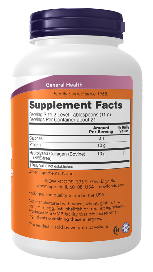 NOW Collagen Peptides Powder — product image 2 | FamiliaBoost