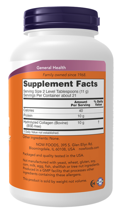 NOW Collagen Peptides Powder — product image 2 | FamiliaBoost