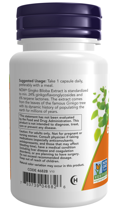 NOW Ginkgo Biloba Capsules — product image 3 | FamiliaBoost