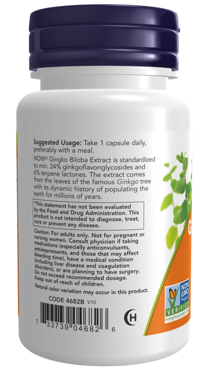 NOW Ginkgo Biloba Capsules — product image 3 | FamiliaBoost