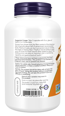 NOW Psyllium Husk Veg Capsules — product image 2 | FamiliaBoost