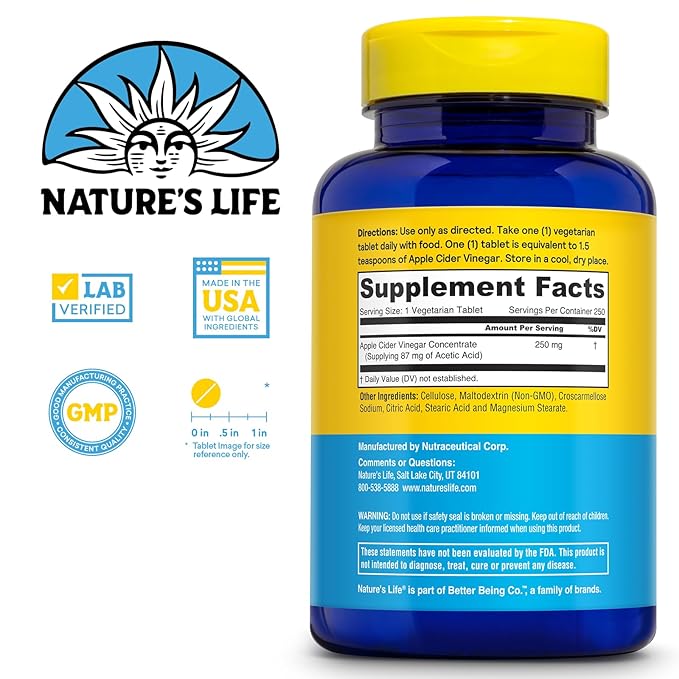 NATURE'S LIFE Apple Cidar Vinegar | FamiliaBoost