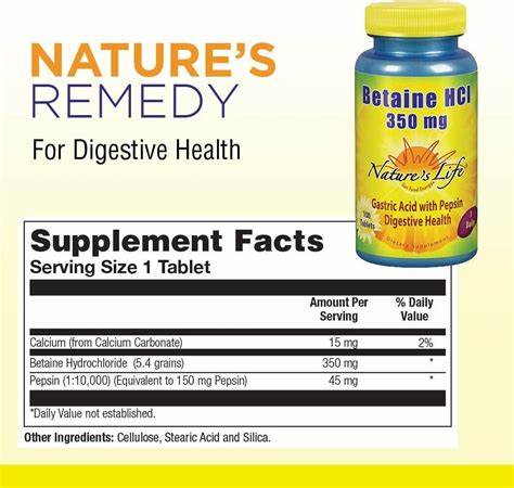 Nature's Life Betaine Hcl 648 mg | FamiliaBoost