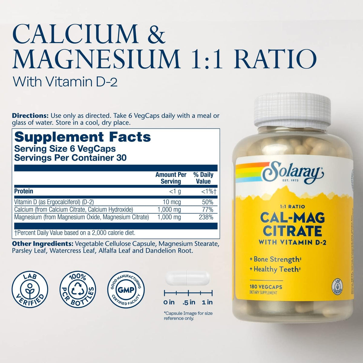 Solaray Cal-Mag Citrate | FamiliaBoost