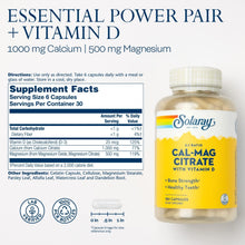 Solaray Cal-Mag Citrate & Vitamin D | FamiliaBoost