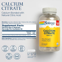 Solaray Calcium Citrate 1000 mg | FamiliaBoost