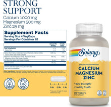 Solaray Calcium, Magnesium, Zinc | FamiliaBoost