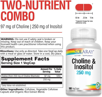 Solaray Choline & Inositol | FamiliaBoost