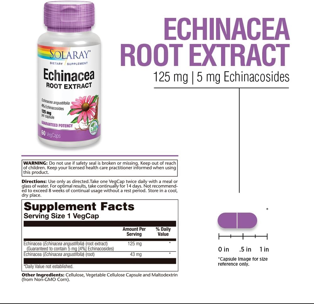 Solaray Echinacea A. Extract 125 mg | FamiliaBoost