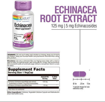 Solaray Echinacea A. Extract 125 mg | FamiliaBoost