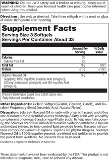 Solaray Flaxseed Oil Organic | FamiliaBoost
