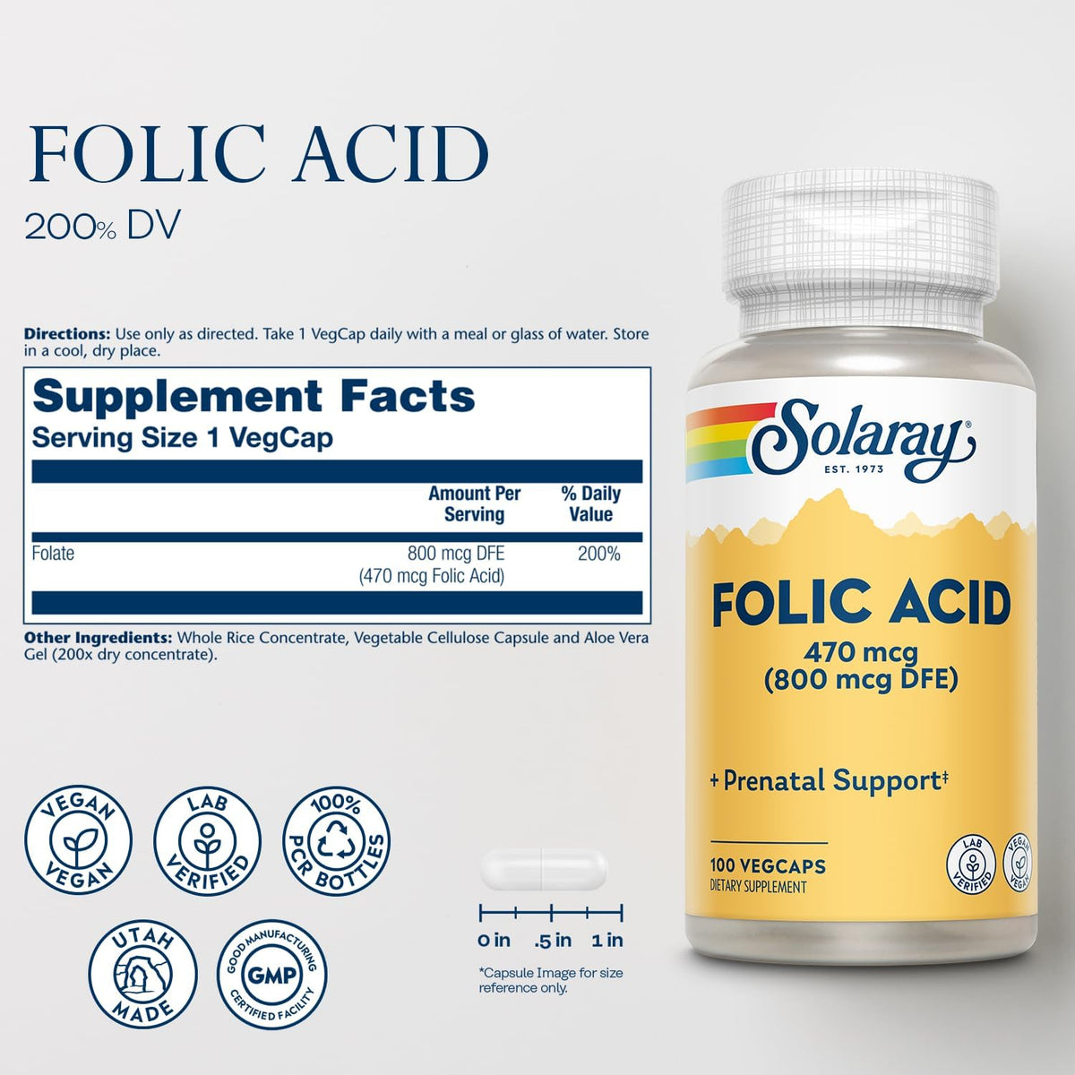 Solaray Folic Acid | FamiliaBoost