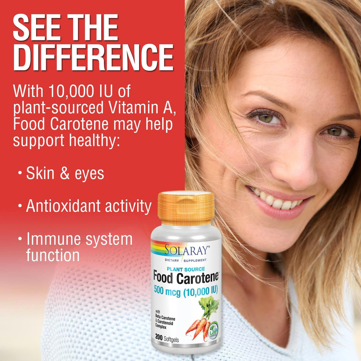 Solaray Food Carotene 500mcg | FamiliaBoost