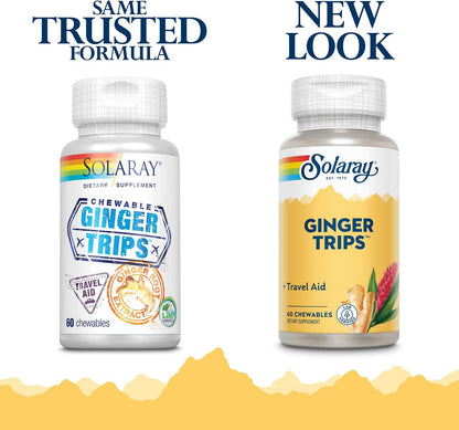 Solaray Ginger Trips Chewable 67 mg | FamiliaBoost
