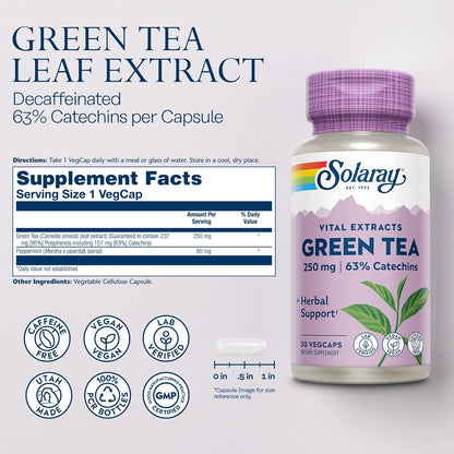 Solaray Green Tea Extract 250 mg | FamiliaBoost