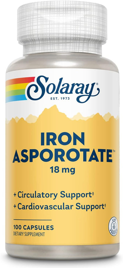 Solaray Iron Asporotate 18 mg | FamiliaBoost