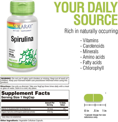 Solaray Spirulina | FamiliaBoost