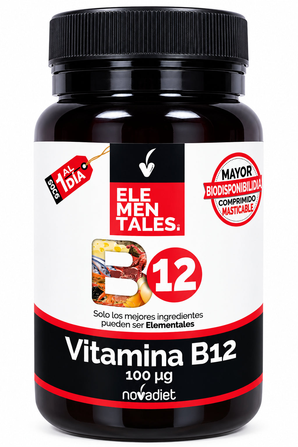 Novadiet Vitamin B12 100 mcg 120 Chewable Tablets | FamiliaBoost