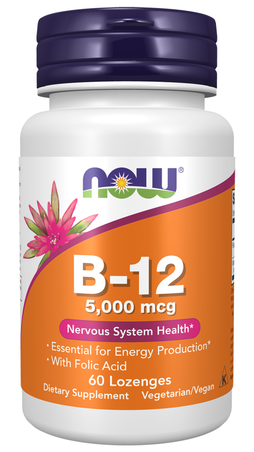 NOW B12 5000mcg Lozenges | FamiliaBoost