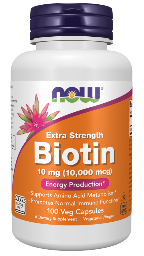 NOW Biotin Extra-Strength 10mg Capsules | FamiliaBoost