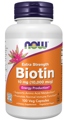 NOW Biotin Extra-Strength 10mg Capsules | FamiliaBoost