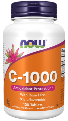 NOW C-1000 With Rose Hips Tablets | FamiliaBoost