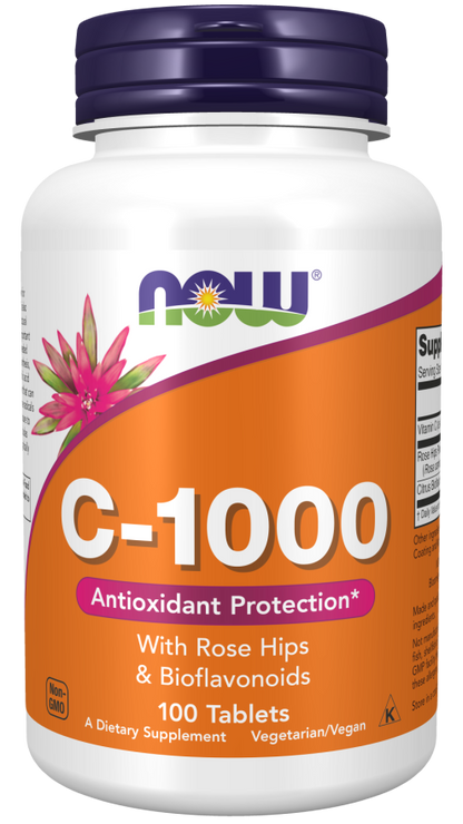 NOW C-1000 With Rose Hips Tablets | FamiliaBoost