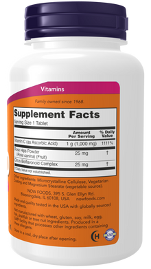NOW C-1000 With Rose Hips Tablets — product image 2 | FamiliaBoost