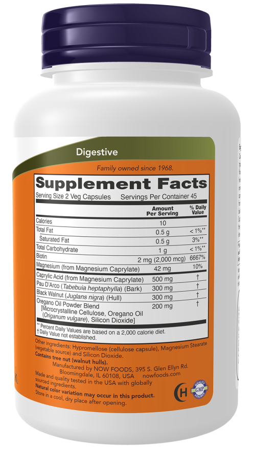 NOW Candida Support Veg Capsules — product image 2 | FamiliaBoost