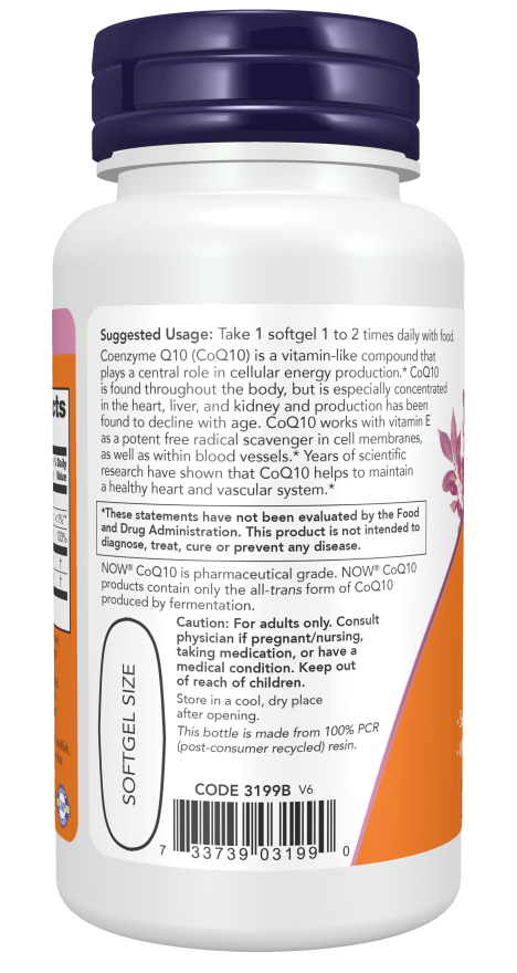 NOW CoQ10 400mg SoftGels — product image 3 | FamiliaBoost