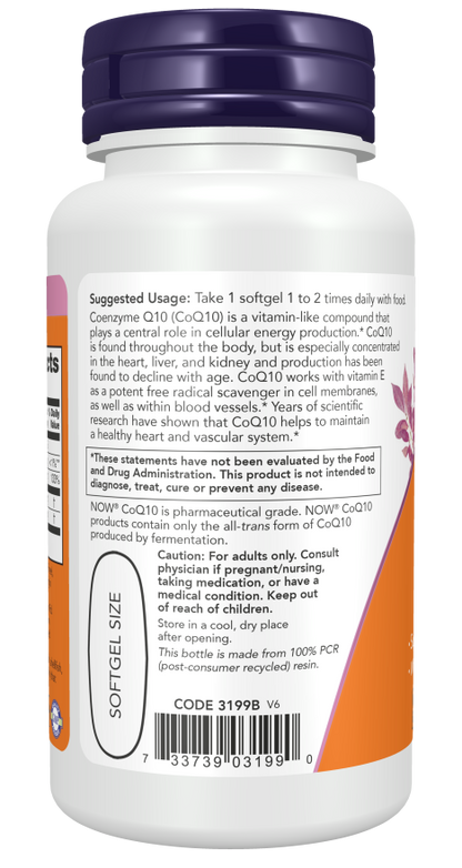 NOW CoQ10 400mg SoftGels — product image 3 | FamiliaBoost