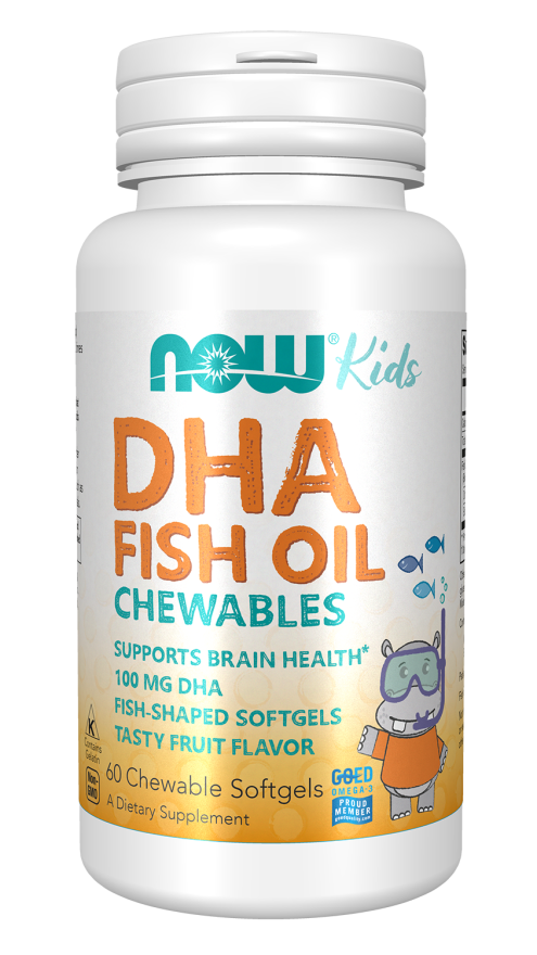 NOW DHA Fish Oil Kids Chewable Softgels | FamiliaBoost