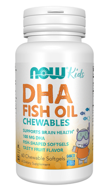 NOW DHA Fish Oil Kids Chewable Softgels | FamiliaBoost