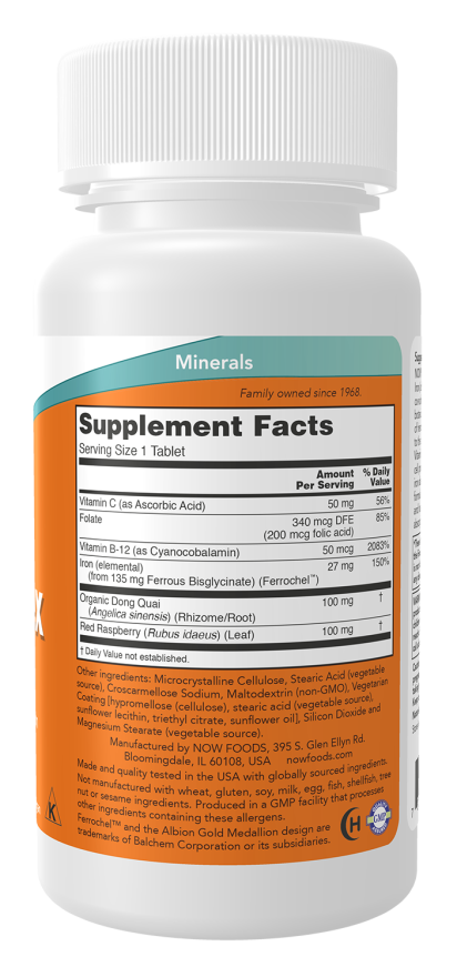 NOW Iron Complex Tablets — product image 2 | FamiliaBoost