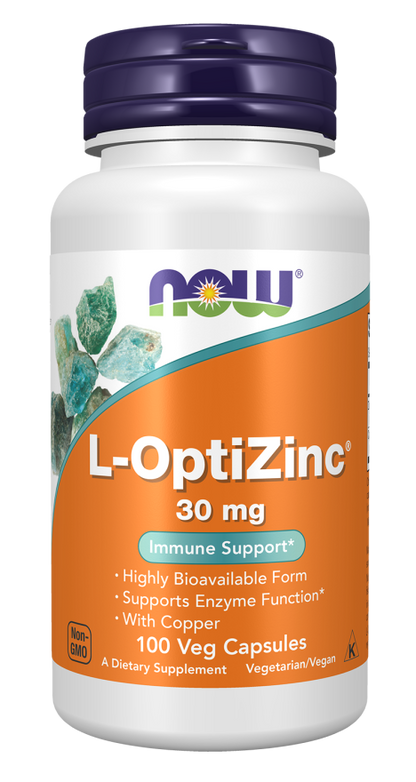 NOW L-Optizinc 30 With Copper Capsules | FamiliaBoost