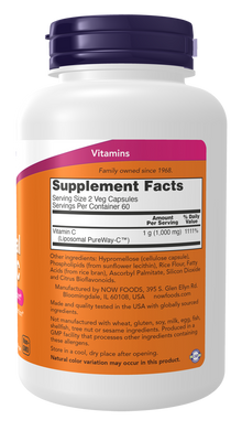 NOW Liposomal Vitamin C Capsules — product image 2 | FamiliaBoost
