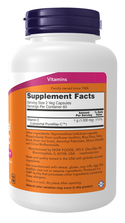 NOW Liposomal Vitamin C Capsules — product image 2 | FamiliaBoost