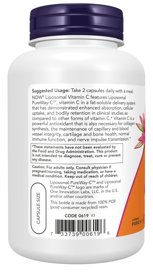NOW Liposomal Vitamin C Capsules — product image 3 | FamiliaBoost