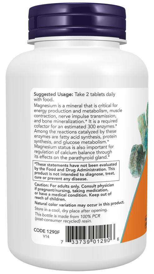 NOW Magnesium Citrate Tablets — product image 3 | FamiliaBoost