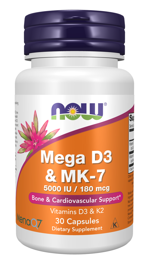 NOW Mega D3 & MK-7 Capsules | FamiliaBoost