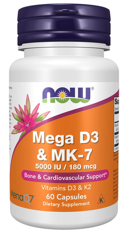 NOW Mega D3 & MK-7 Capsules — product image 4 | FamiliaBoost