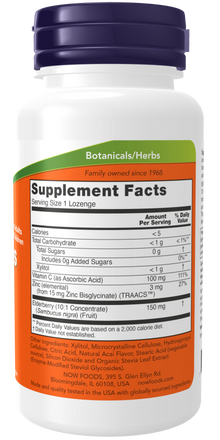 NOW Sambucus Zinc-C Lozenges — product image 2 | FamiliaBoost