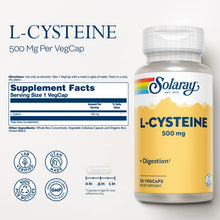 Solaray L-Cysteine - Free Form 500 mg | FamiliaBoost
