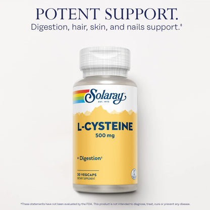 Solaray L-Cysteine - Free Form 500 mg | FamiliaBoost