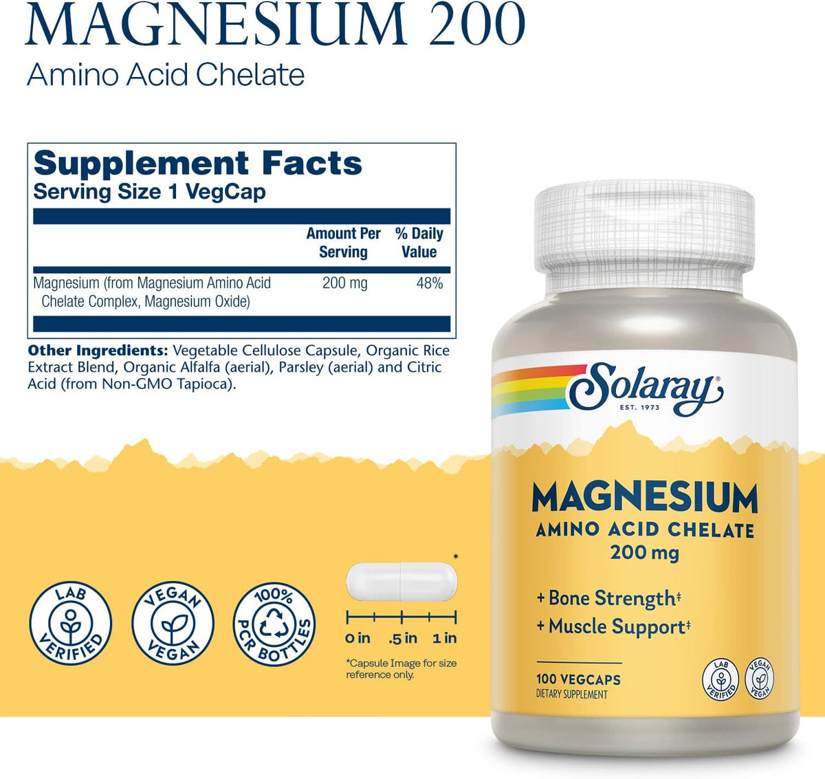 Solaray Magnesium AAC 200 mg | FamiliaBoost