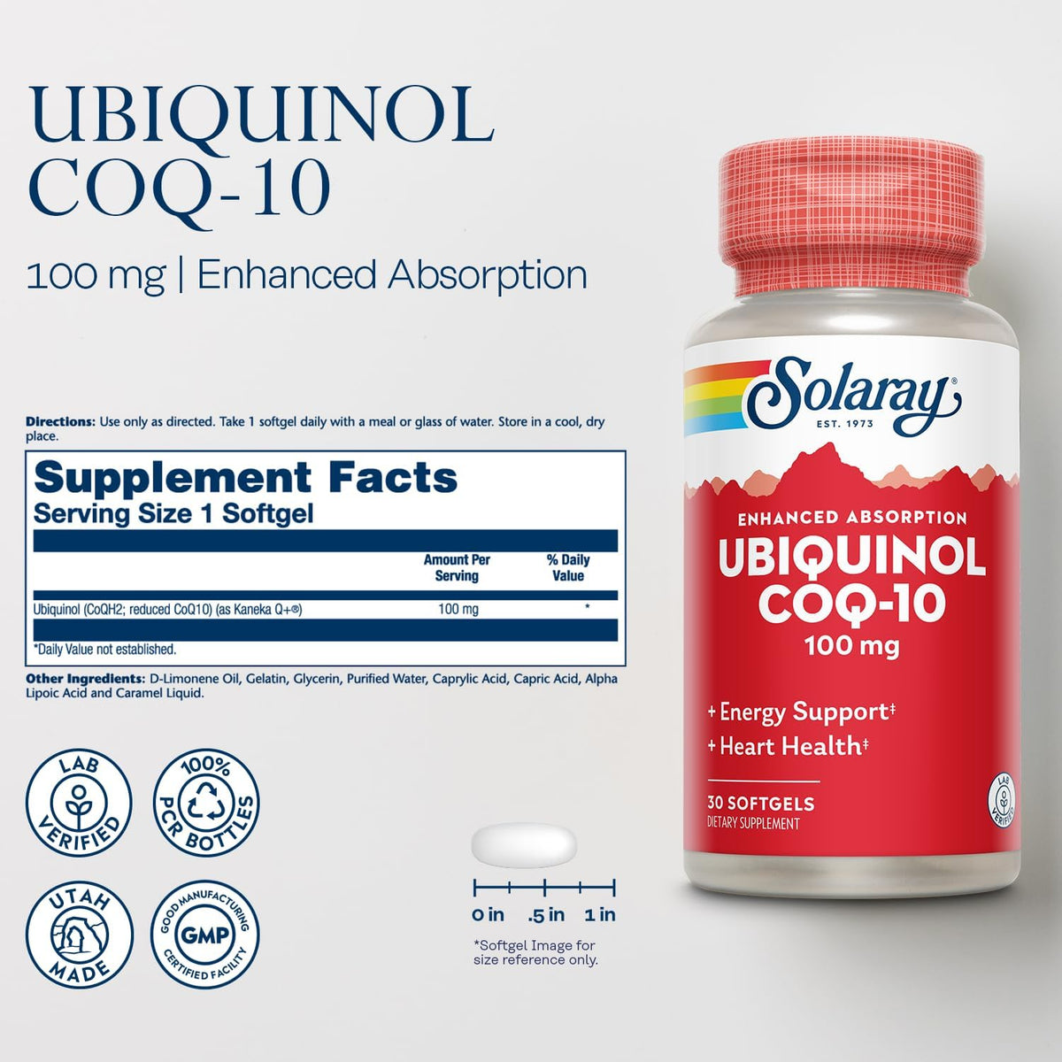 Solaray Ubiquinol CoQ-10 100 mg | FamiliaBoost