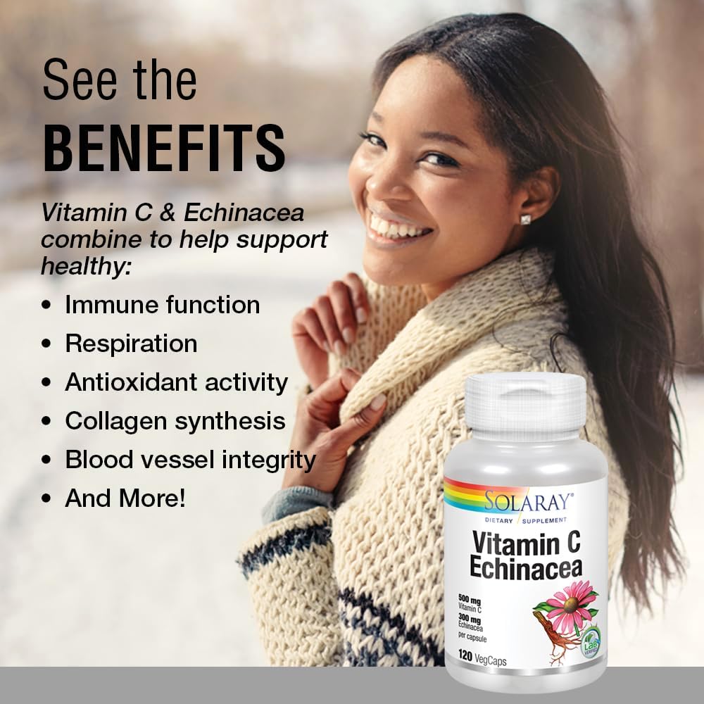 Solaray Vitamin C 500 & Echinacea 300 mg | FamiliaBoost